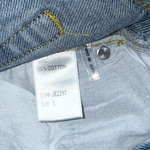 Elan High Rise Jeans Tapered S 24 25 Crossover Waist 90s Ankle Straight Leg Crop - Picture 10 of 11